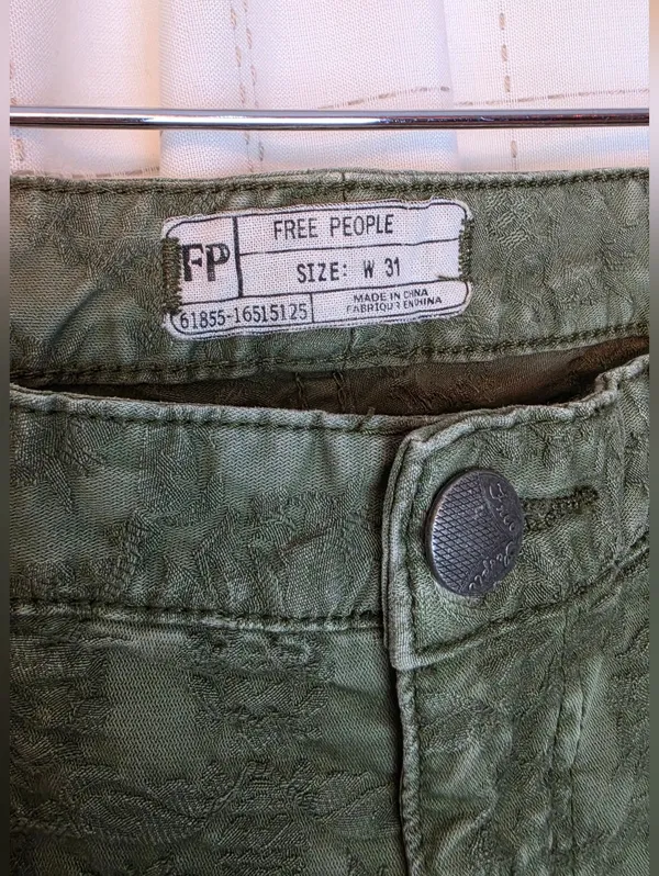 Free People Skinny Floral Jacquard Jeans - Image 6