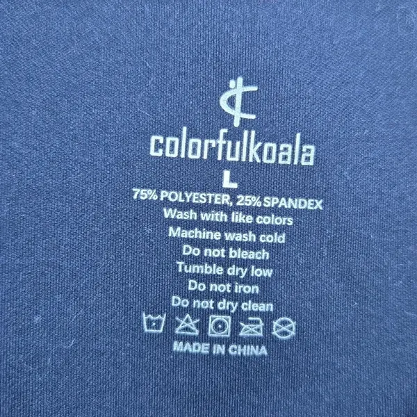Deep Blue Leggings Colorfulkoala Pants large - Image 4