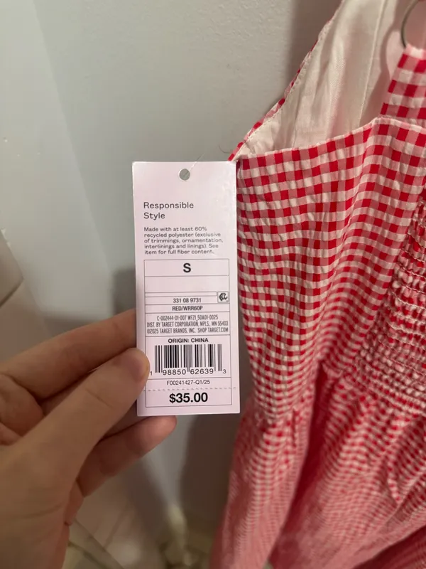 Wild Fable Red Gingham Dress - Image 4