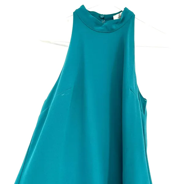 Lovers + Friends size small teal sleeveless dress trapeze style‎ keyhole back - Image 3
