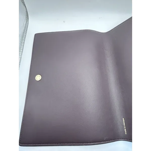 Coach Signature C Notebook Cover Brown Black Canvas Leather Snap 7x9 - Image 8