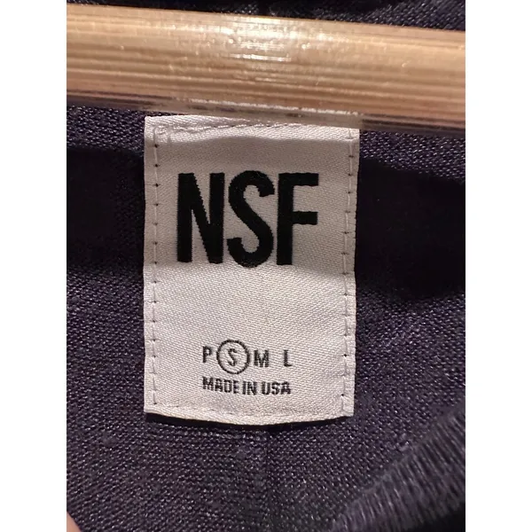 NSF Navy Blue‎ Sleeveless Linen Tank Top Slouchy Lightweight Casual Small - Image 3