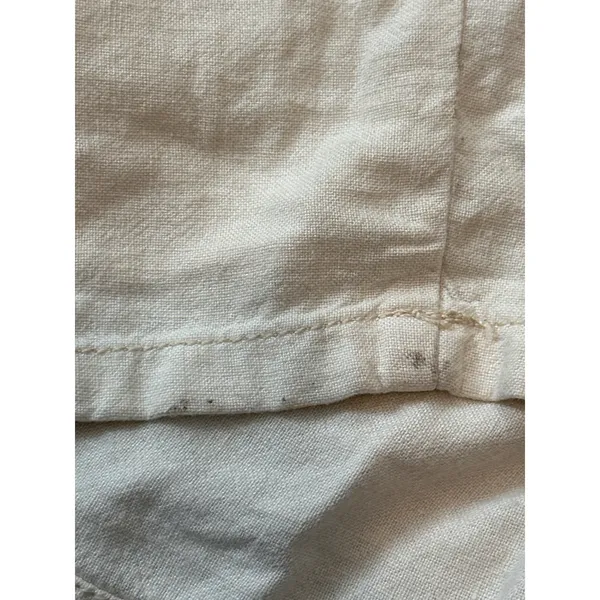 Anthropologie Pilcro Linen Cargo Pants Ivory Wide Leg NWT XL - Image 7