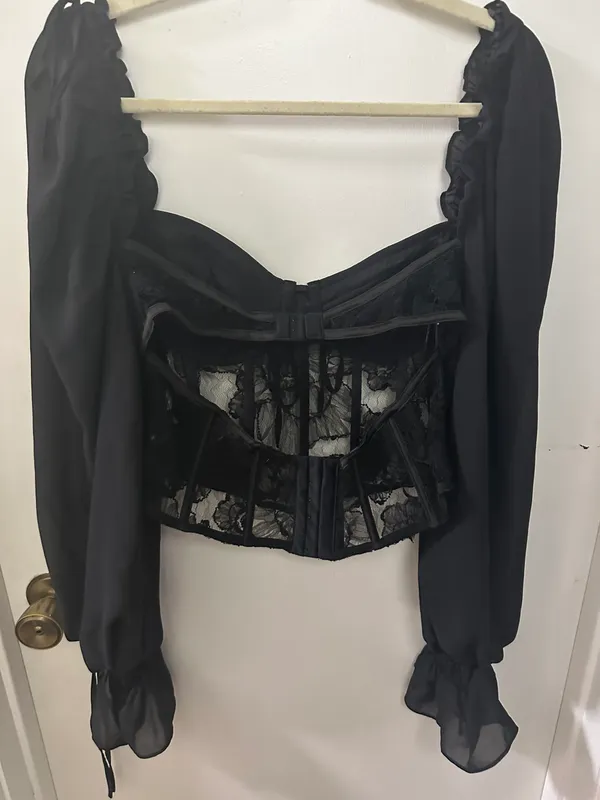 For Love & Lemons Sade Top Black - Image 6