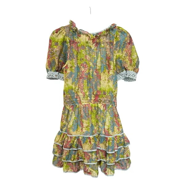 LoveShackFancy Pastel Fields Scoop Neck Safiya Mini Dress Size S - Image 11