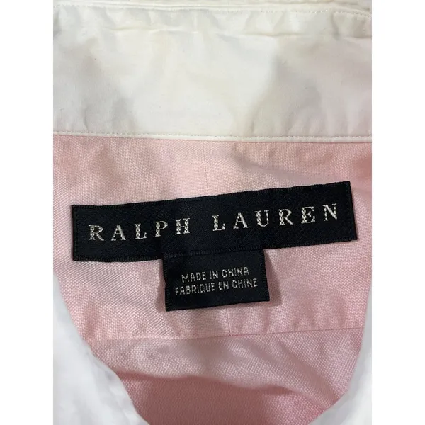 Ralph Lauren Womens Pink Button Up Shirt Size 8 SKU 6521 - Image 4