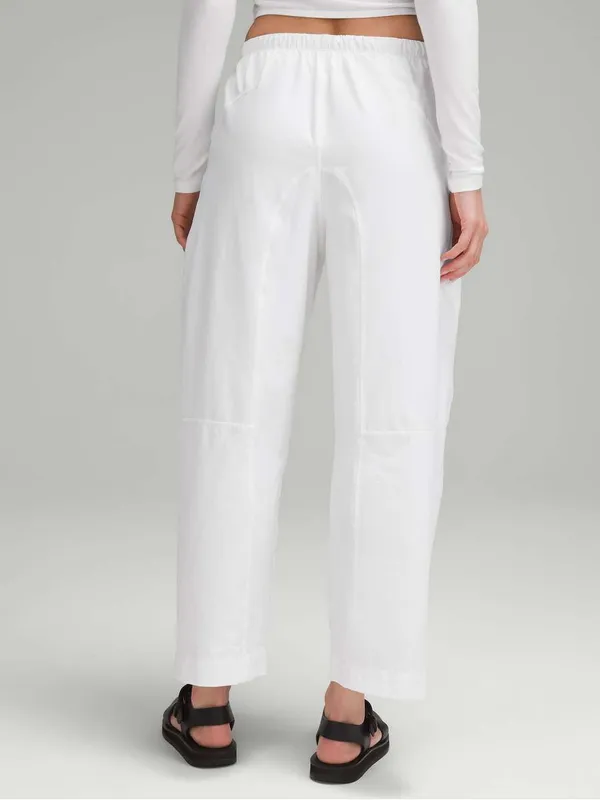 Lululemon Lightweight Mid-Rise Barrel-Leg Cropped Pant Color White - Image 4