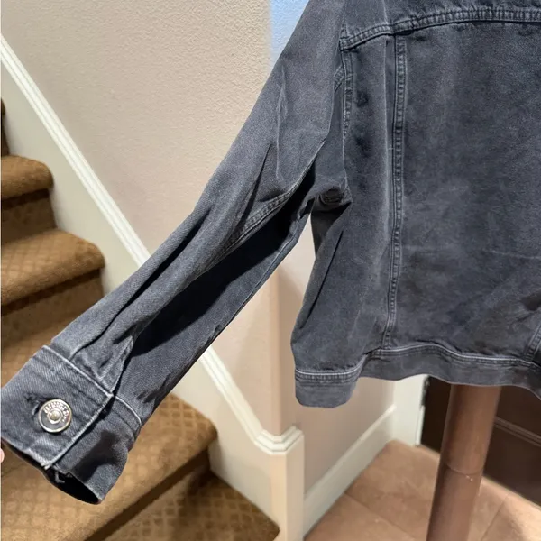 Divided Black Jean Jacket - Image 6