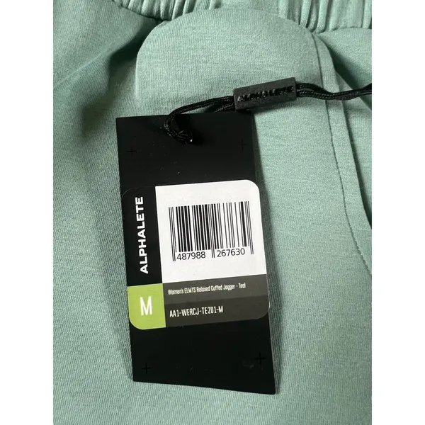 ALPHALETE WOMEN'S ELMTS RELAXED CUFFED JOGGER - Teal , Size Medium - Image 10