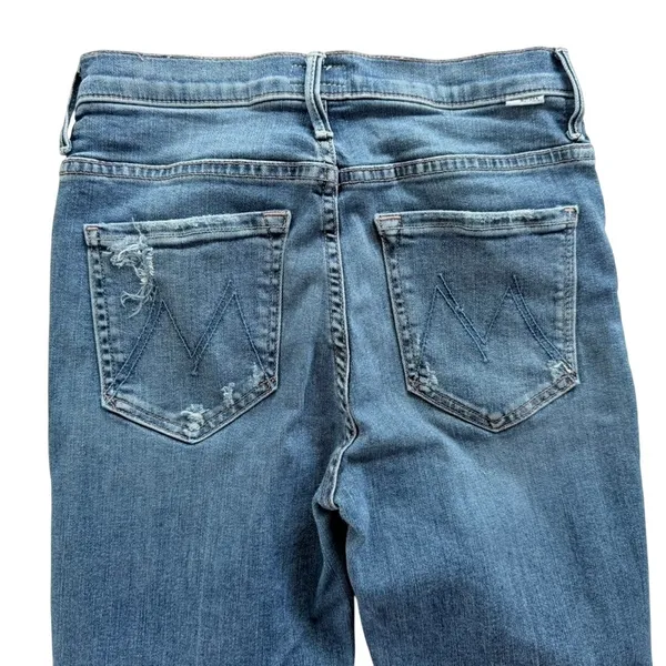 Mother Denim The Insider Step Chew Fray Ankle Jean Size 26 Dancing on Coals Blue - Image 7