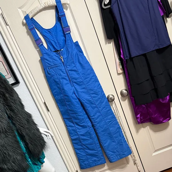 Vintage Ossi Skiwear Blue Snow Bib‎ Overalls Jumpsuit Gorp Retro Athleisure Ski - Image 2