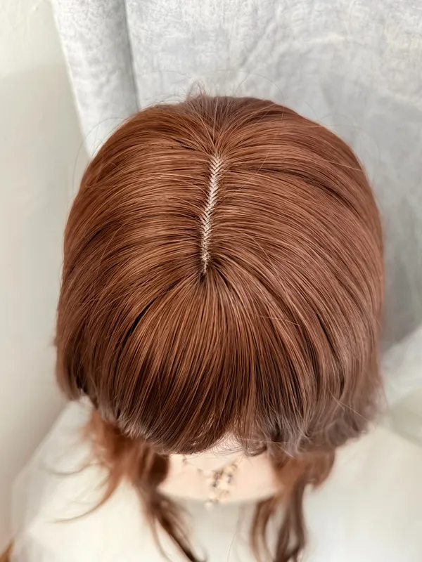 The auburn 65cm Long Straight Layered Middle-Part Capless Wig for Women - Image 3