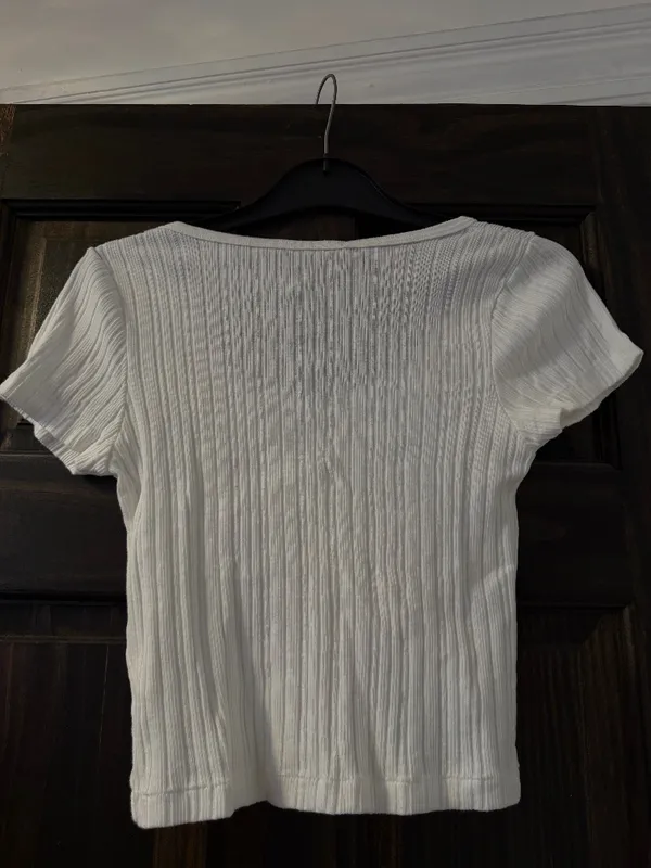 Brandy Melville new white ribbed top - Image 3