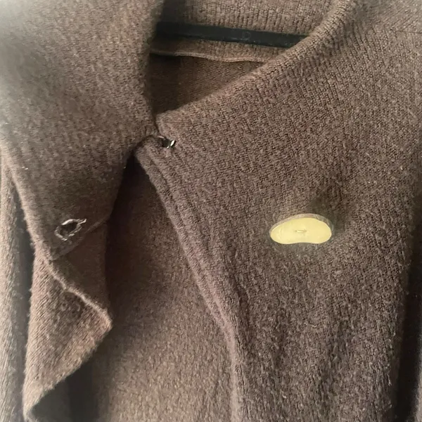 True Grit Women's Size Large Brown Chunky Button Hippie‎ Knit Sweater - Image 8
