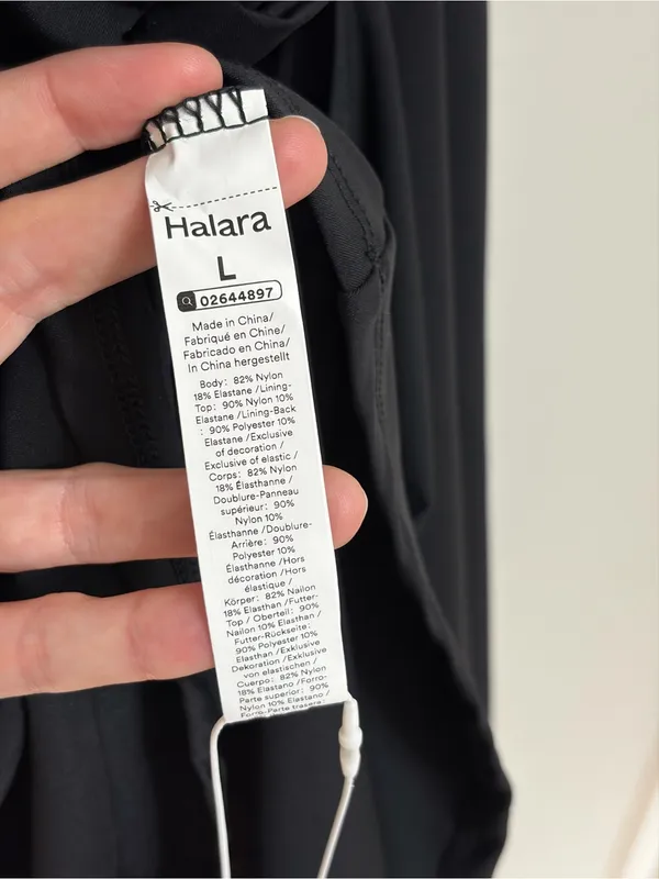 NEW Halara SoftlyZero Airy Backless Twisted Active Dress in Black - Size L - Image 9