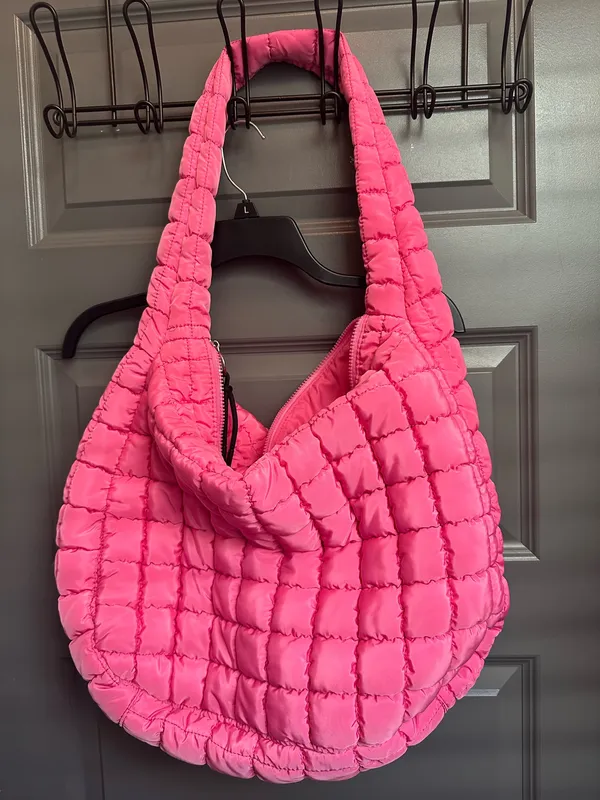 NWOT Free People FP Movement Quilted Carryall PINK BUBBLEGUM - Image 3