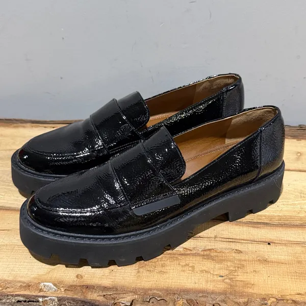 Franco‎ Sarto Brindy Platform Black Loafer Size 8.5 A51 - Image 2