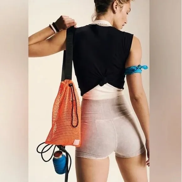 NWT FP Movement X Free People Mini Mesh Sling Bag Orange - Image 2