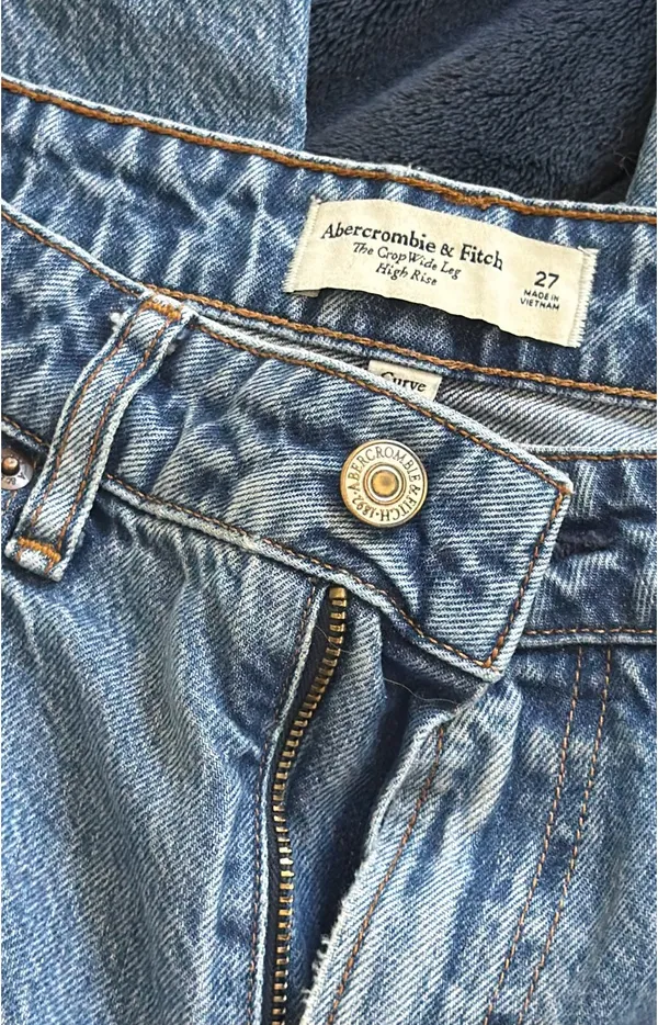 Abercrombie Wide Leg Crop Jeans Curve Love - Image 5