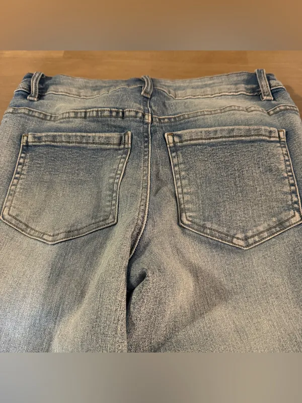 VENUS Cargo Jeans Womens 8 Light Wash Ankle Zip Utility Y2K Straight Leg - Image 7
