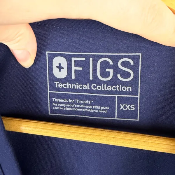 FIGS Technical Collection Casma Scrub Top Size XXS Navy Medical Nurse Doctor - Image 5