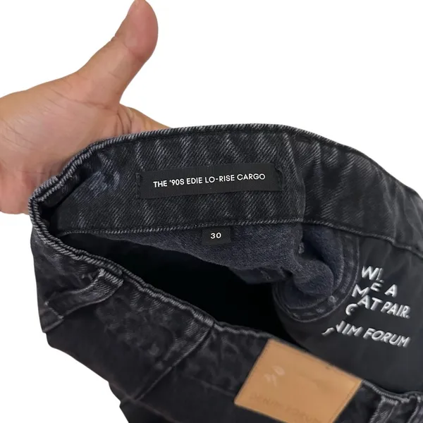 Aritzia Denim Forum The 90s Edie Lo-Rise Cargo Denim Jeans‎ Size 30 114344 - Image 4