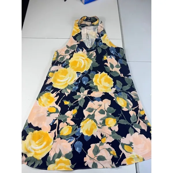 Lulus Floral Print Halter Neck Sleeveless Mini Dress - Size‎ Small - Image 2