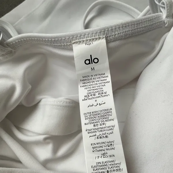 Alo Yoga Airbrush Streamlined Dress White/White M - Image 4