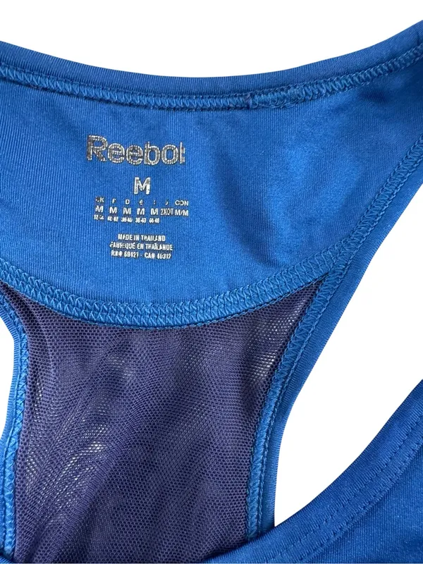 Reebok Royal Blue Racerback Athletic Sports Bra - Image 4