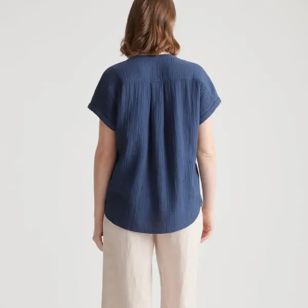 New 100% Organic Cotton Gauze‎ Roll Sleeve Shirt - Image 3