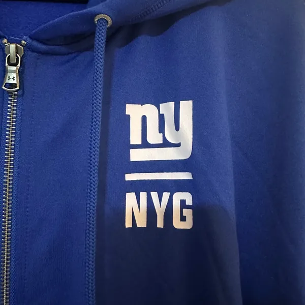 Under Armour | NFL Combine Authentic NY Giants‎ Navy Blue Full Zip Hoodie, L - Image 3