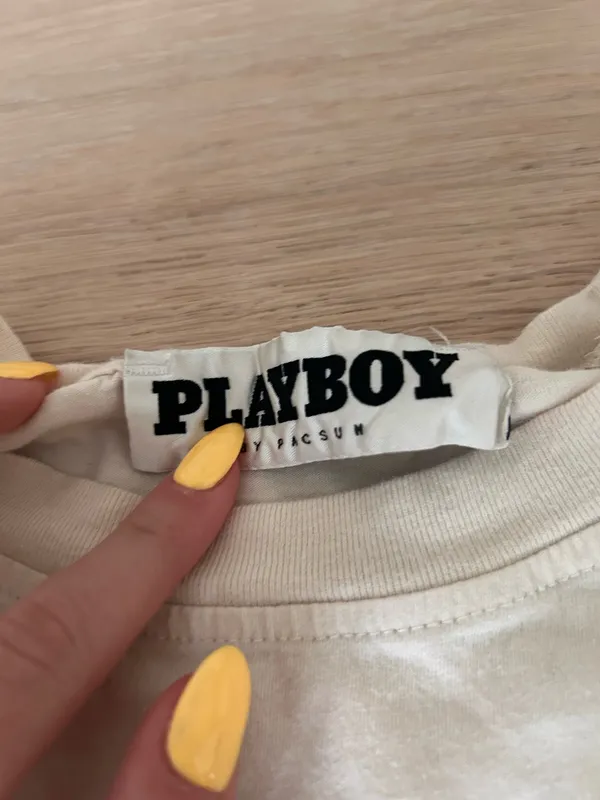 White Playboy T-Shirt - Image 3