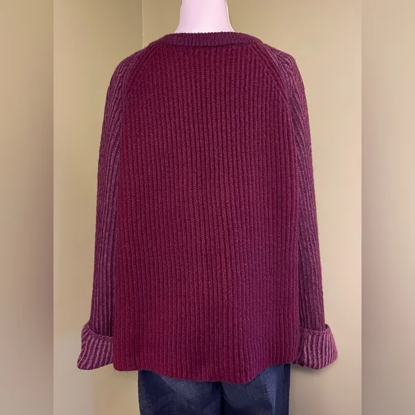 Love & Ellie Plum Ribbed Knit Sweater for Women - Image 2