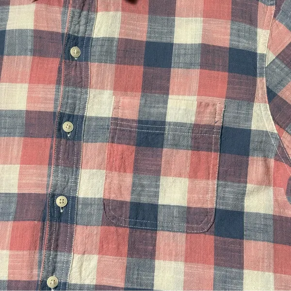 American Eagle Outfitters Plaid Shirt - Red,Pink,Blue, Cream 100%Cotton Sise M - Image 8