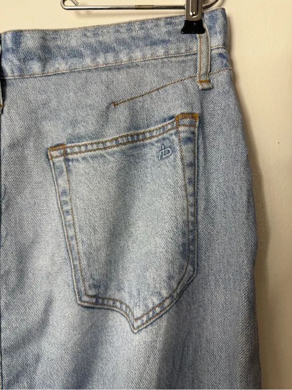 Rag & bone Miramar liquid faux denim midi skirt. 28 - Image 6