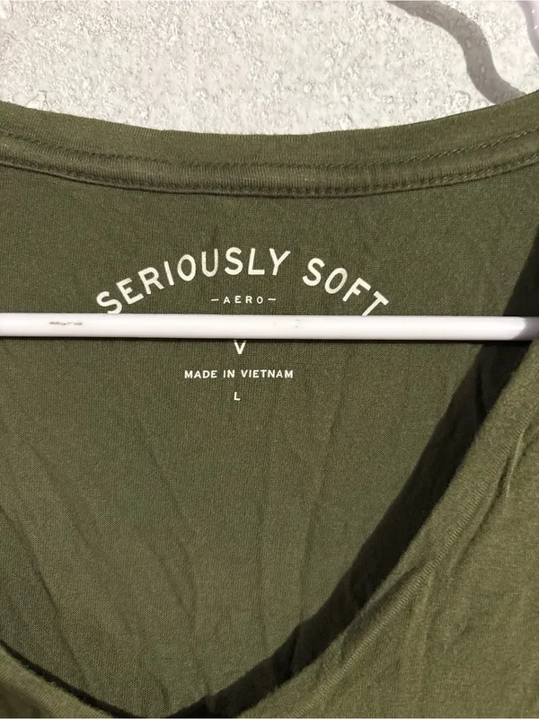 Aeropostale Seriously Soft Perfect V Long Sleeve Tee | Size: Large - Image 3