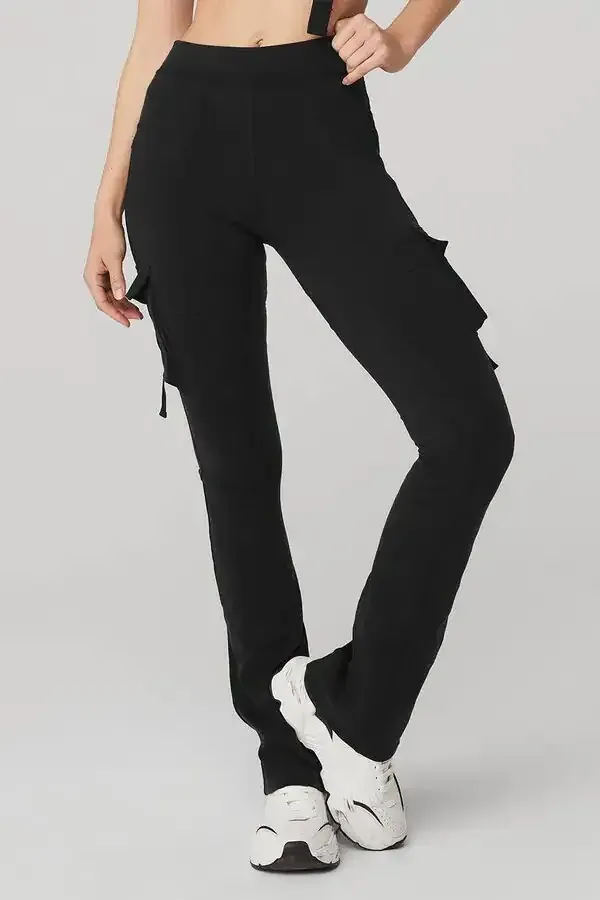 Alo High Waist Catch The Vibe Flare Cargo Legging - Image 7