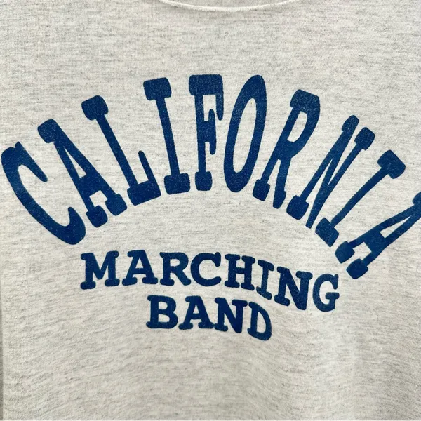 Gray California Marching Band Off the Shoulder T-Shirt - Image 4
