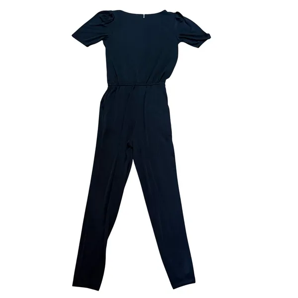 Lauren Ralph Lauren Black Jumpsuit Women's Small Gold Zipper Adjustable Waist - Image 9