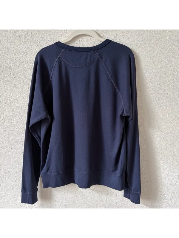 American Giant Crewneck Sweatshirt Size Large Navy Blue Minimalist Casual Cotton - Image 2