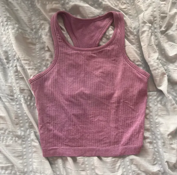 Ebb to Street Racerback Crop Tank Wisteria Purple - Image 3