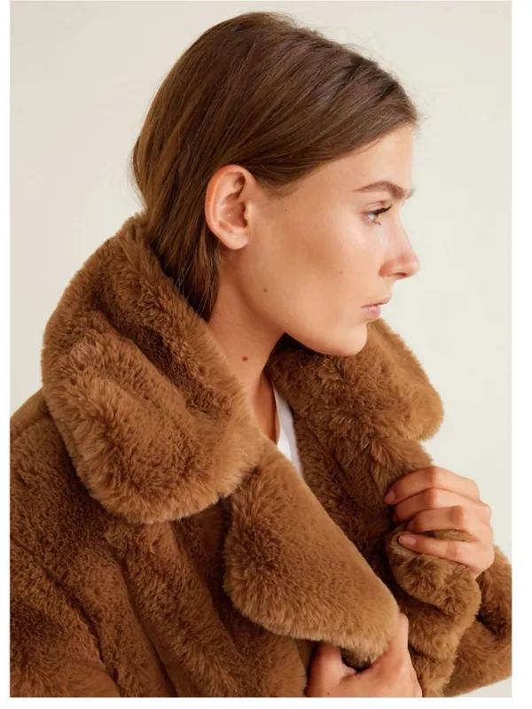 $189 NWOT Magaschoni faux fur luxe jacket/coat L - Image 4