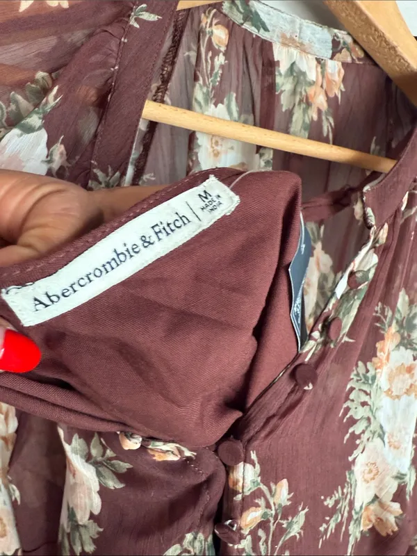 NEW Abercrombie & Fitch chiffon mini dress Medium - Image 3