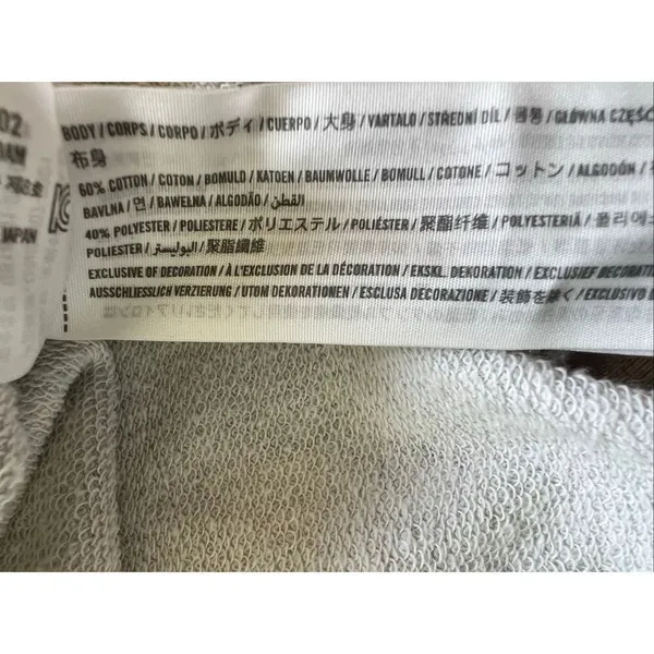 Hollister Light Heathered Gray Wide Neck Relaxed Fit Cropped Sweatshirt Medium - Image 5