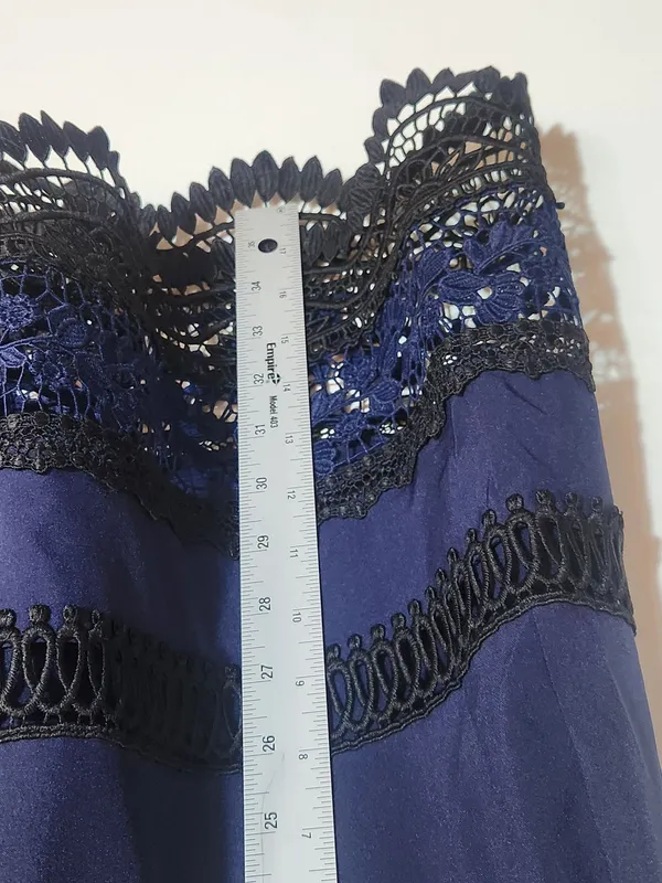 Self-Portrait Navy and Black Lace Cutout Cocktail Mini Dress Size 8 - Image 7