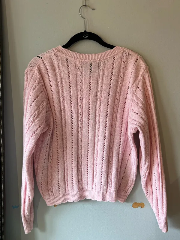 Northern Reflections Light Pink Vintage Cardigan - Image 2