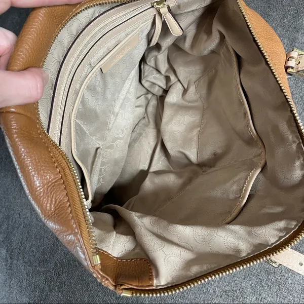 Michael Kors Zip Top Leather Tote Bag - Image 4