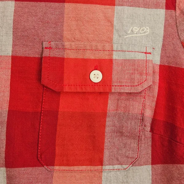 Harley-Davidson Red Plaid Flannel Eagle Graphic Button Down Shirt XL Unisex - Image 6