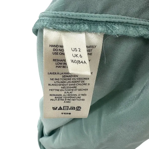Anthropologie Pilcro Mara Relaxed‎ Velvet Buttondown Top Teal Blue Size US 2 - Image 12