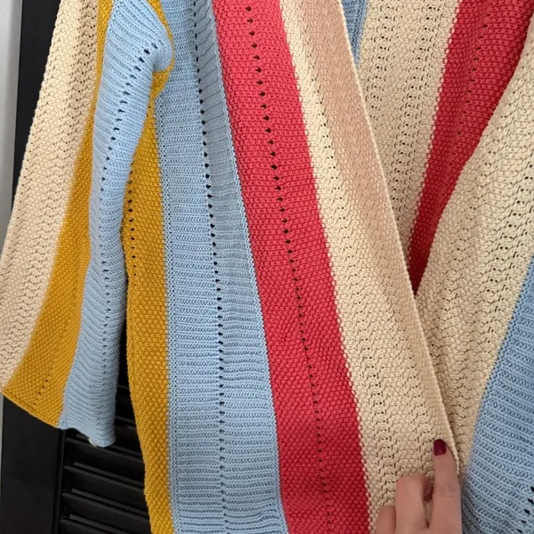 Judith March Colorful Striped Knit Sweater Cardigan Women’s Size M - Image 9
